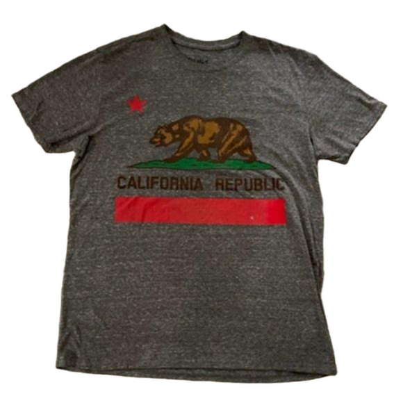 Gray Short Sleeve Calfornia Republic T-shirt Size Medium - Picture 1 of 4